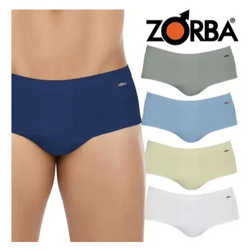 Cueca Slip Zorba 185 Linea 100% Algodão Com Abertura