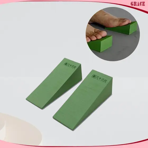 [Grace_sz] 2x Yoga Espuma Cunha Blocos De Calcanhar Elevado Pulso Suporte Para Costas Calf Stretch Slant Board Bloco De