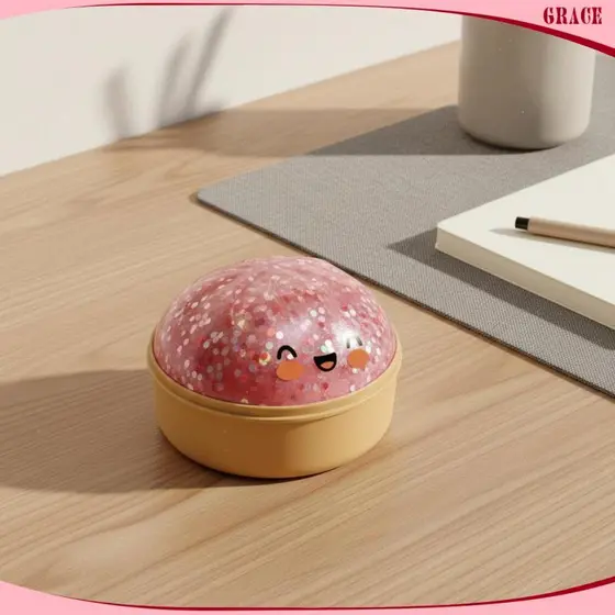 [Grace_sz] Bun Stationery Cute Stress Relief Ball Brinquedo Portátil Fidget Antiestresse Para Escritório Escolar Em Casa