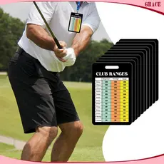 [Grace_sz] 10x Cartão De Gráfico De Alcance Para Clube De Golfe , Presente Fácil De Transportar Homens E Mulheres , Dist
