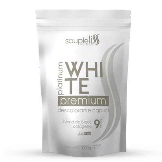 Pó Descolorante White 10 Tons Soupleliss Linha Profissional Luzes Platinada