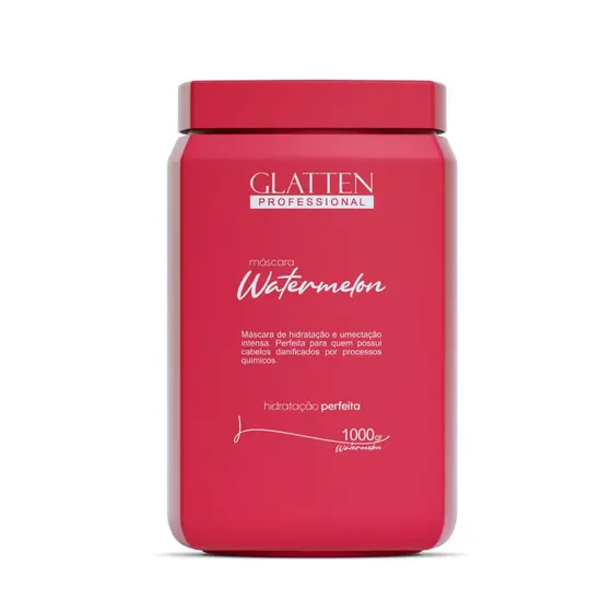 Máscara Watermelon Glatten cabelos ressecados e com pontas duplas Hidratação