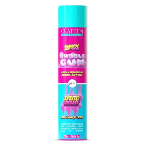 Shampoo Chiclete Bubble Gum Glatten tratamento capilar