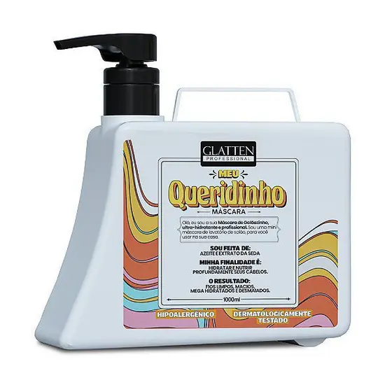Máscara Meu Queridinho 1L Glatten fios hidratados, desmaiados e macios