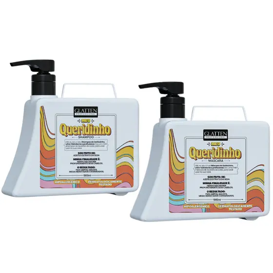 Kit Meu Queridinho 2 passos Glatten fios hidratados, desmaiados e macios