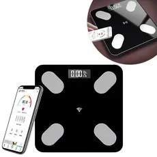 JS Balança Digital Medição Com Bioimpedância Inteligente Até 150Kg Pesagem Peso