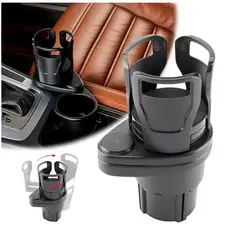 JS Porta Copos Duplo Multifuncional Regulável Giratório p carro