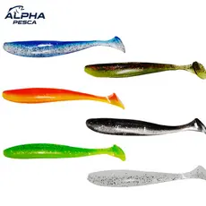 Kit 12un Isca Artificial Soft Shad Silicone 5,5cm / 7,5cm 2g jig iscas - Ideal para Tucunaré Robalo Traíra