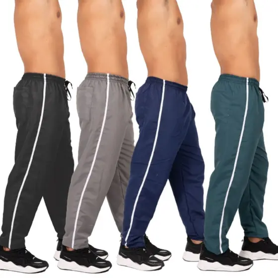 Kit 4 Calças Tactel Masculina Diversas Cores Pronta Entrega
