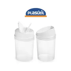 Saleiro e ou Paliteiro de Plástico com Tampa Encaixável - Qualidade Plasútil