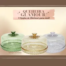 Queijeira de Plástico Cristal Glamour - PLASÚTIL