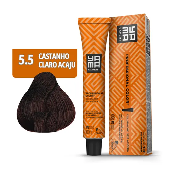 Tonalizante Professional Yamá N. 5.5 Castanho Claro Acaju