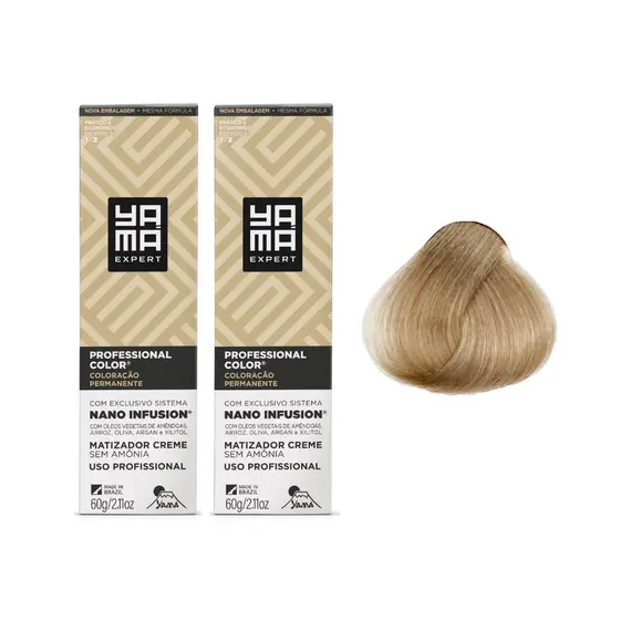 Kit C/2 Coloração Nano Infusion 9.89 Louro Muito Claro Perolado Yamá