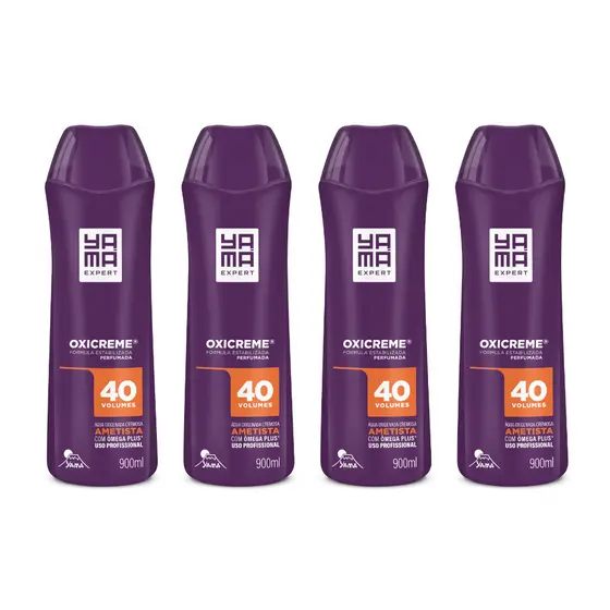Kit Água Oxigenada Cremosa Yamá Ametista 40Vol. 900ml C/4