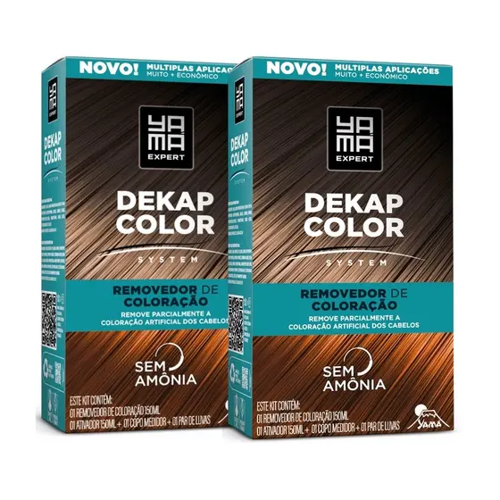 Kit 2 Dekapcolor System Removedor de Coloração 300ml - Yamá