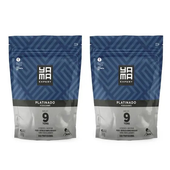 Kit C/2 Pó Descolorante Platinado Refil 300g Yamá