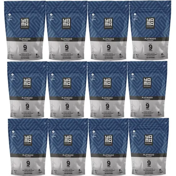 Kit Pó Descolorante Yamá Platinado Refil 300g com 12/Un