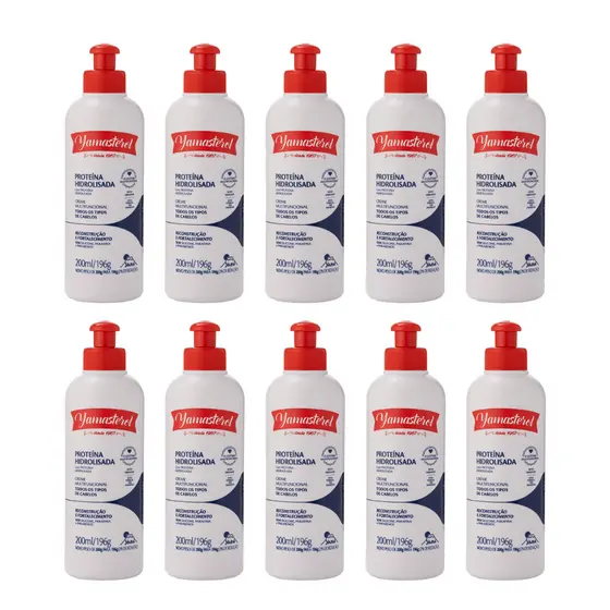 Creme Multifuncional Yamasterol Branco Proteína Hidrolisada 200g (Kit C/10)