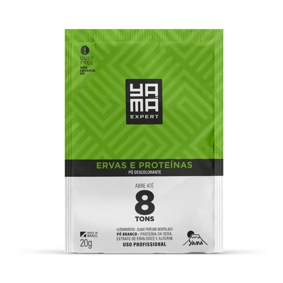 Pó Descolorante Yama Ervas E Proteínas Dust Free  20g