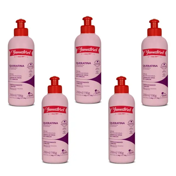 Creme Multifuncional Yamasterol Queratina 200g Yamá (Kit C/05) - Perfumaria em Casa