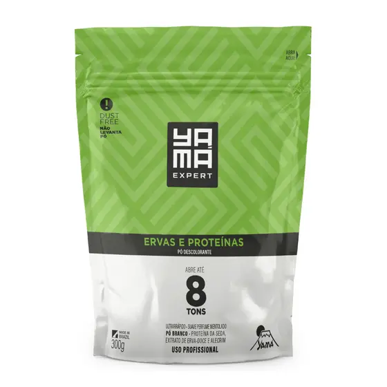 Pó Descolorante Yama Ervas E Proteínas Dust Free Refil  300g