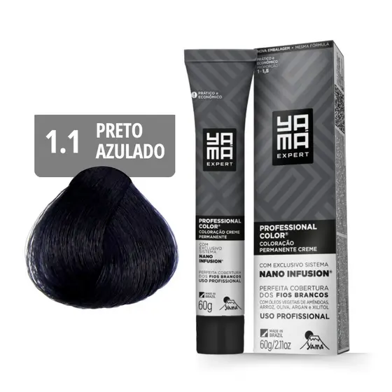 Coloração Professional Color Nano Infusion 1.1 Preto Azulado