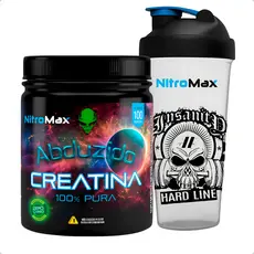 Creatina Abduzido 100% Pura + Coqueteleira Hard Line- Nitromax  - Com Laudo