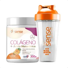 Colágeno com Ácido Hialurônico Drink - 300g + Coqueteleira - Life Sense Nutrition