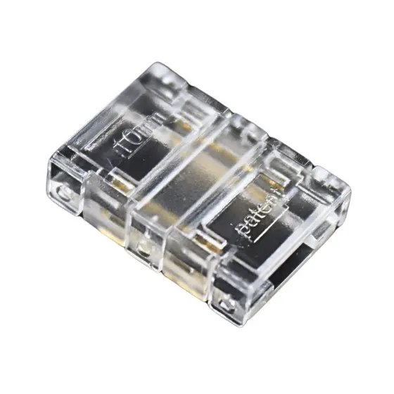 Kit 5 Emendas Reta Transparente p/ Fita LED 10mm 5050/240led