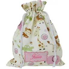Saquinho tecido Impermeável  Roupa limpa/ suja creche escolinha viagem Maternidade - Personalizado