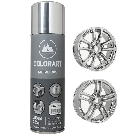 Tinta Spray Cromado Automotiva Carro Moto Roda Chapas Bike