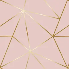Papel De Parede Zara Rosê Fio Gold Ouro Auto Colante 3m