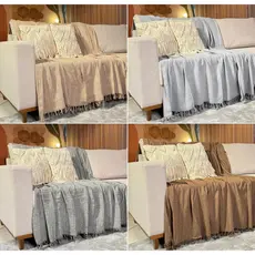 Manta para Sofá e Cama Gigante - 2,40 x 1,80- 100% algodão Decoração Sala