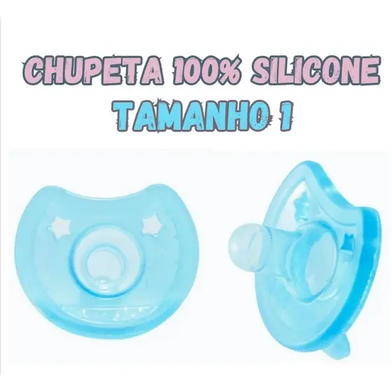 Chupeta 100% silicone Tamanho 1-  0 a 6 meses