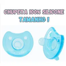 Chupeta 100% silicone Tamanho 1- 0 a 6 meses
