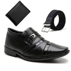 Sapato Social Infantil Elegante Masculino + Cinto + Carteira