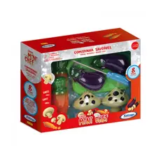 Brinquedo Mini Chef Cozinha Comidinha Saudavel 8 Peças Xalingo - 2787.6