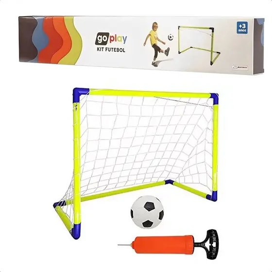 Trave Futebol Gol Infantil Criança Goleiro com Bola e Bomba Brinquedo Go Play - Multikids  BR952