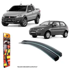 Calha de Chuva para Strada CS/CE/CD 96/20 Palio 96/11 Fire 12/16 2 Portas TG Poli 24002