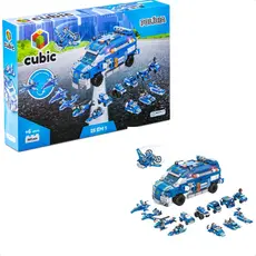 Brinquedo De Encaixe Cubic 25 Em 1 Polícia 569 Peças 24 Diferentes Tipos De Veículos + De 6 Anos Multikids - BR1619