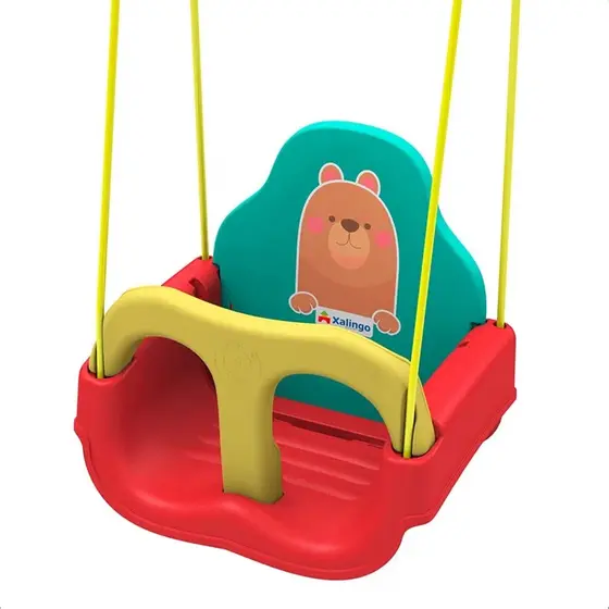 Balanço Infantil Encosto Ursinho Até 23kg Com Cinto de Segurança Xalingo - 09355 Criança Presente