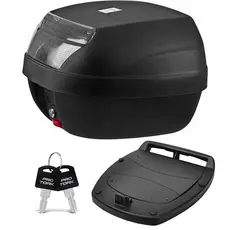Baú Bauleto para Motos 28 Litros SmartBox Com Refletor Traseiro e Lente Fumê BP-03FM Pro Tork