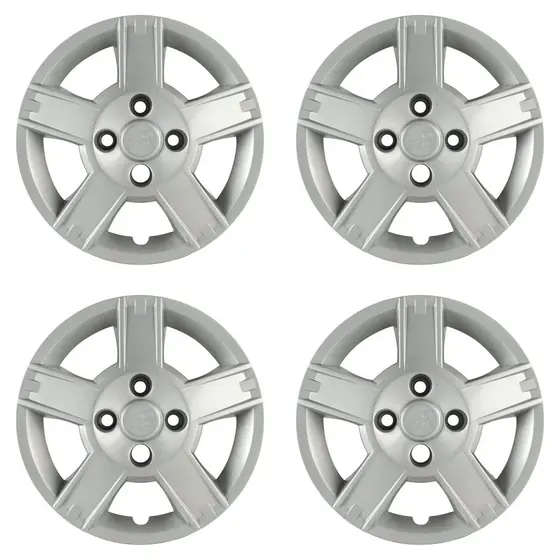 Calota Aro 14" cor Prata Mod Fiesta Hatch/Sedan 2008/10 (Jogo c/ 4 Calotas) Grid - 014CB-PTA-E