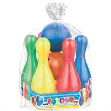 Jogo De Boliche 6 Pinos 43cm 2 Bolas Plástico +3 Anos Multicolor Cores Sortidas Líder - 2259