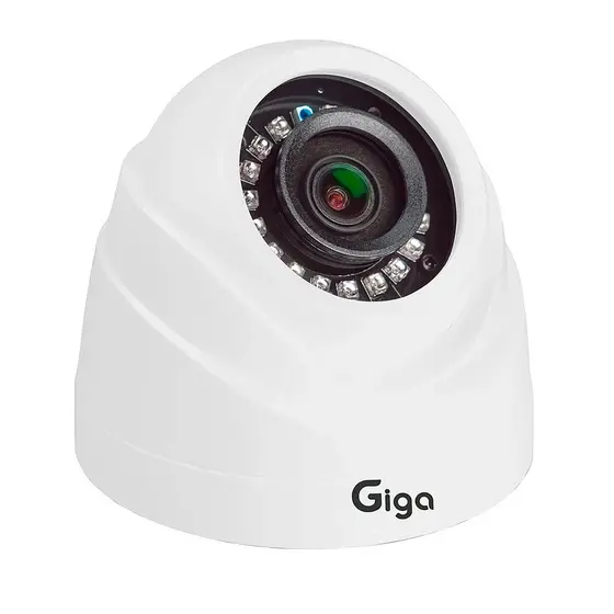 Câmera Dome Plástica 1080P Full HD Orion IR 20M Sensor Digital1/3 3.6MM 12 Leds SMD Giga GS0470A