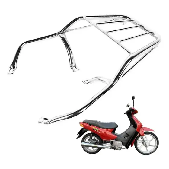 Bagageiro Biz 125 2006 a 2010 Cromado Pro Tork  BA-86HC