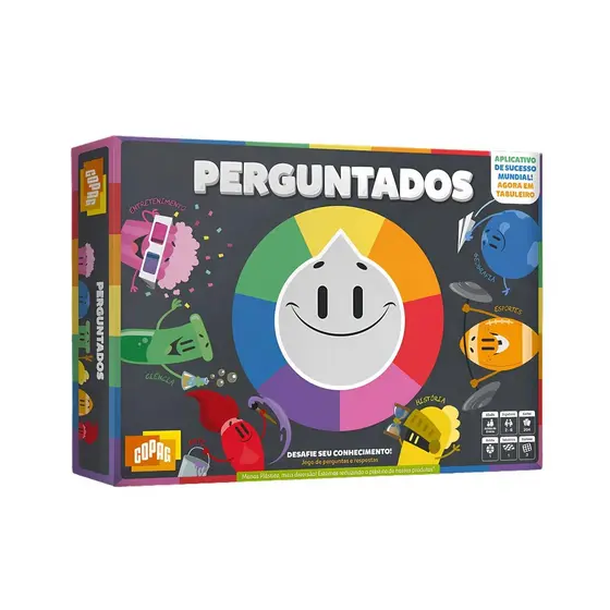 Jogo de Tabuleiro Perguntados com 204 Cartas Copag - 30841