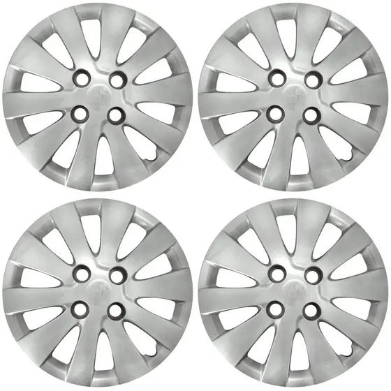 Calota Aro 14" cor Prata Modelo HB20 Hatch/Sedan 14/15 Jogo c/ 4 Calotas Grid - 185CB-PTA-E