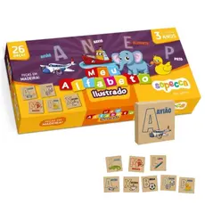 Brinquedo Infantil Educativo Meu Alfabeto Ilustrado Sopecca - ALF001