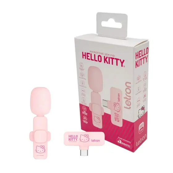 Microfone de Lapela Sem Fio Hello Kitty Caixa Letron Leo&Leo Leonora - 10511